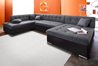 MINKŠTAS KAMPAS U FORMOS NR1 JUODA PRIMABELE/PILKA PRIMABELE SU MIEGO FUNKCIJA