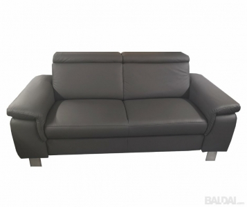 Minkštas komplektas 2,5+2,5 Nr183 juoda naturali oda