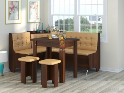 VIRTUVINIS KAMPAS "MARŠAL" (VINILAS) KOMPLEKTE SU SUDEDAMU STALU+2 TABURETĖS